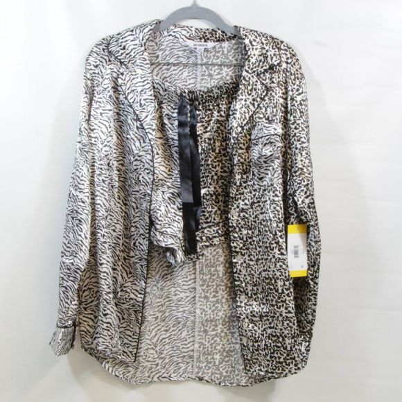 BB Dakota by Steve Madden Zebra Print Satin Finish Sleep Set Women's Size Medium - Picture 1 of 8